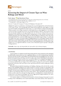 Assessing the Impact of Closure Type on Wine Ratings and Mood