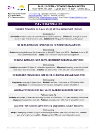 Day 3 Match-Ups