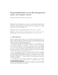 Diagonalizable Flows on Locally Homogeneous Spaces and Number