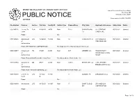 Public Notice &gt;&gt; Licensing and Management System Admin &gt;&gt;