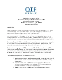 Request for Proposals to Provide Documentary Filming And