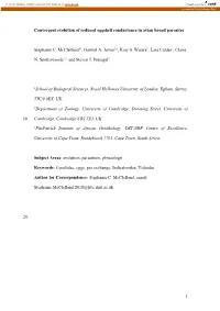 1 Convergent Evolution of Reduced Eggshell Conductance in Avian
