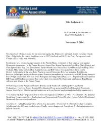 2014 Bulletin #13 November 5, 2014