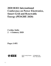 2020 IEEE International Conference on Power Electronics, Smart Grid and Renewable