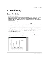 Curve Fitting Curve Fitting