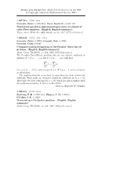 Mathematical Reviews on the Web C Copyright American Mathematical Society 2004