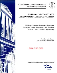 National Marine Sanctuary Program Protects Certain Resources, but Further Actions Could Increase Protection