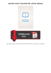 Read Book Romes Executioner Pdf Free Download