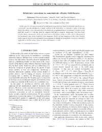 Relativistic Corrections to Nonrelativistic Effective Field Theories