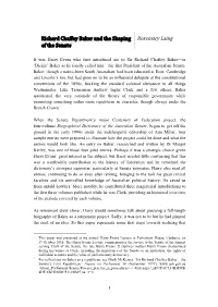 Richard Chaffey Baker and the Shaping Of