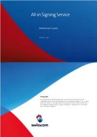 All-In Signing Service Reference Guide Version 1.X