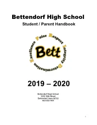 Bettendorf High School Student / Parent Handbook