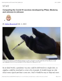 Comparing Three Covid-19 Vaccines: Pfizer, Moderna, J&J