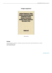 Download PDF # Integer Sequences