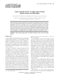 Impact of Storage Position on Oxygen Ingress Through Different Closures Into Wine Bottles