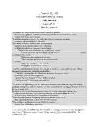 Luke 2:25-40 David A. Renwick