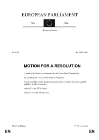 Motion for a Resolution