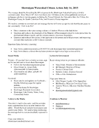 Shawnigan Watershed Action Sheet