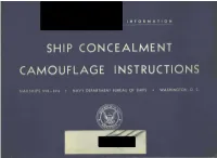 Ship Concealment Camouflage Instructions
