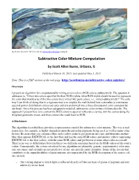 Subtractive Color Mixture Computation