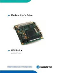 ® Kontron User's Guide ® Mopslcdlx