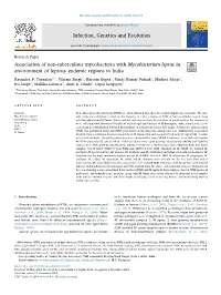 Association of Non-Tuberculous Mycobacteria with Mycobacterium Leprae in Environment of Leprosy Endemic Regions in India T ⁎ Ravindra P