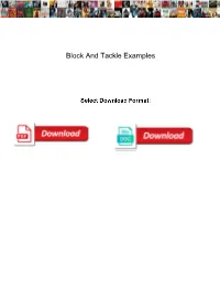 Block and Tackle Examples