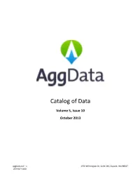 Catalog of Data