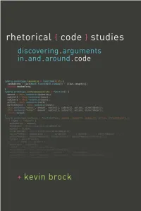 Rhetorical Code Studies Revised Pages