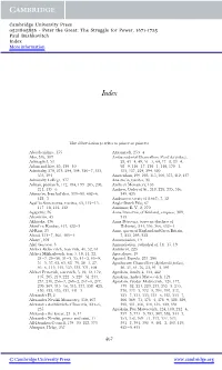 The Struggle for Power, 1671-1725 Paul Bushkovitch Index More Information