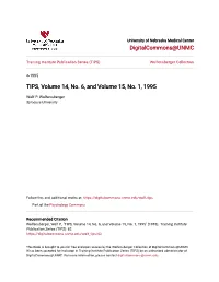 TIPS, Volume 14, No. 6, and Volume 15, No. 1, 1995