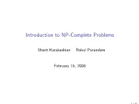 Discussion of NP Completeness