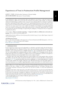 Experiences of Trust in Postmortem Profile Management