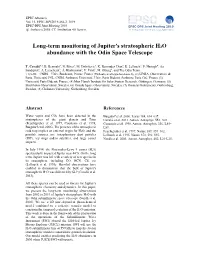 Long-Term Monitoring of Jupiter's Stratospheric H2O Abundance with the Odin Space Telescope