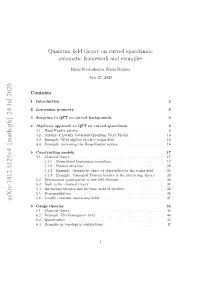 Quantum Field Theory on Curved Spacetimes