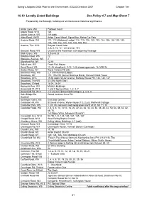 10.10 Locally Listed Buildings See Policy 4.7 and Map Sheet 7