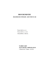 Biochemistry Higher Secondary - Second Year