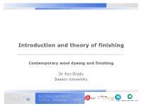 Introduction and Theory of Finishing