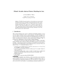 Iterable Abstract Pattern Matching for Java