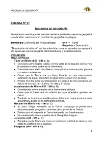 Módulo De Geografía 1 Semana Nº 01