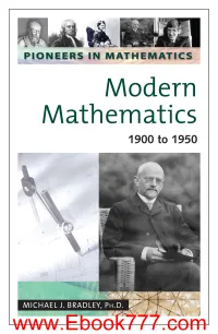 MODERN MATHEMATICS 1900 to 1950