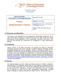 NYS-S14-006 Authentication Tokens Standard