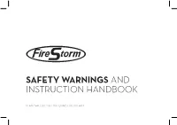 Safety Warnings and Instruction Handbook
