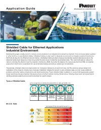 Shielded Cable for Ethernet Applications