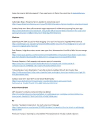 Some Clips May Be Behind a Paywall. If You Need Access to These Clips, Email Me at Djagiela@Pa.Gov