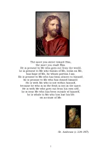 Spiritual Formation Program Is Found in the Rule of Life, Section I