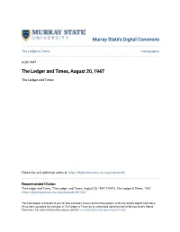 The Ledger and Times, August 20, 1947