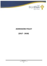 Admissions Policy 2017-2018 Page 1