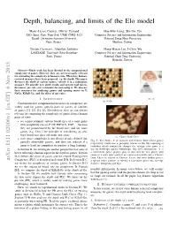 Depth, Balancing, and Limits of the Elo Model