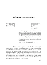 Dr. Šimun Tudor I Josip Hatze